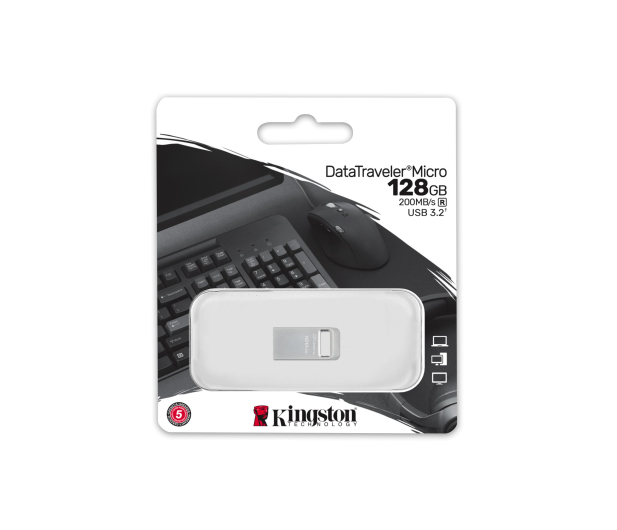 Kingston 128GB DataTraveler Micro 200MB/s USB 3.2 Gen 1 - 1045291 - zdjęcie 2